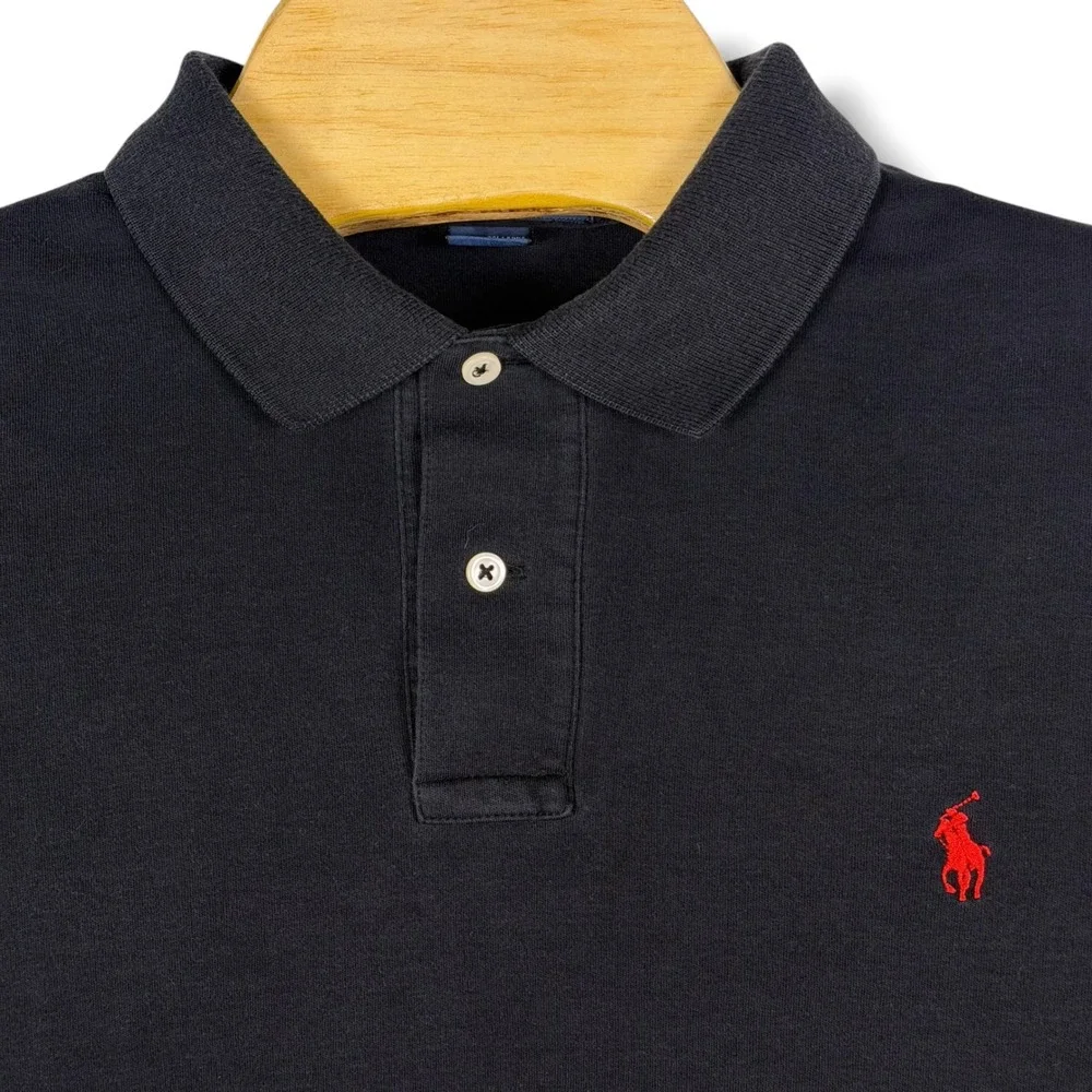 Polo Ralph Lauren Polo Shirt Mens L Olive Green Classic Pique Cotton Pony Prep